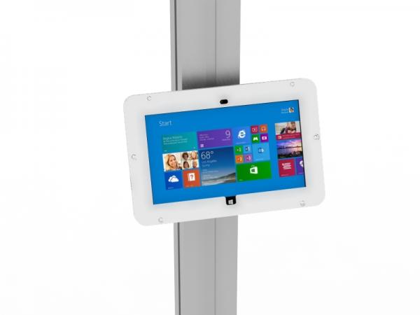 MOD-1317 Locking iPad Clamshell with Extrusion Attachment -- White